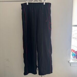 Nike Sportswear Mens XL Track Pants Black Red Piping Mesh Lined Windbreaker XL
